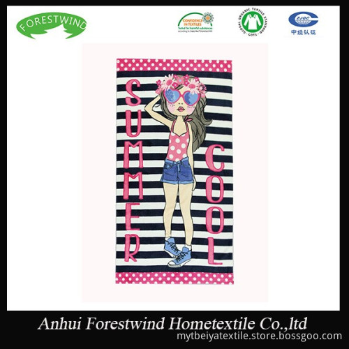 custom logo printed full printing microfiber beach towel